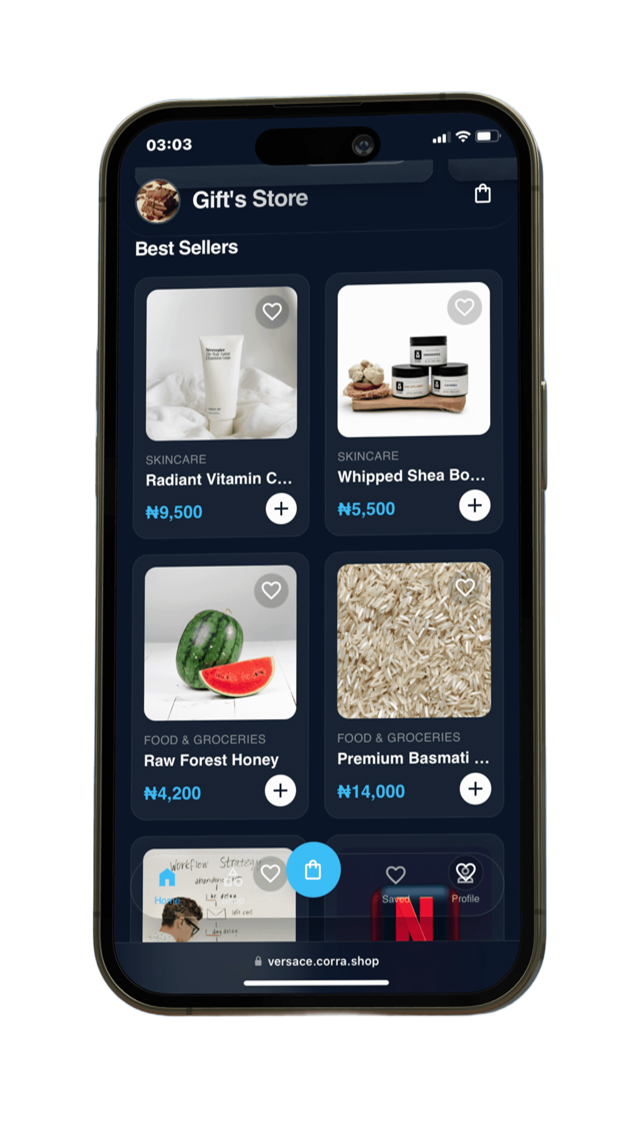 Corra storefront preview